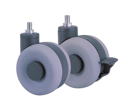 Iron + Plastic Caster Wheels For Furniture Legs , Replacement Rolling Wheels