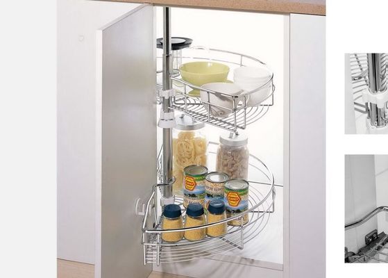 2 camadas da cozinha retiram a cesta de aço da suspensão do ferro do armazenamento da cesta