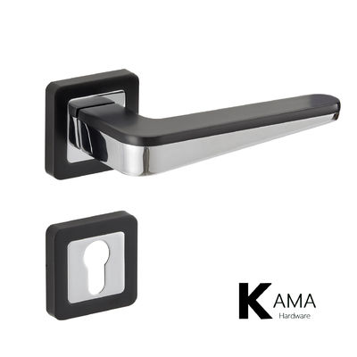 A prata liga de zinco entalha um encaixe no mudo do grupo do punho da fechadura da porta rachou para portas de madeira